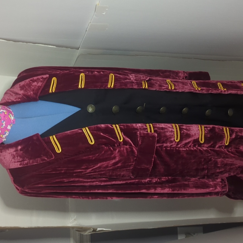 Halloween costume velvet pirate dress coat